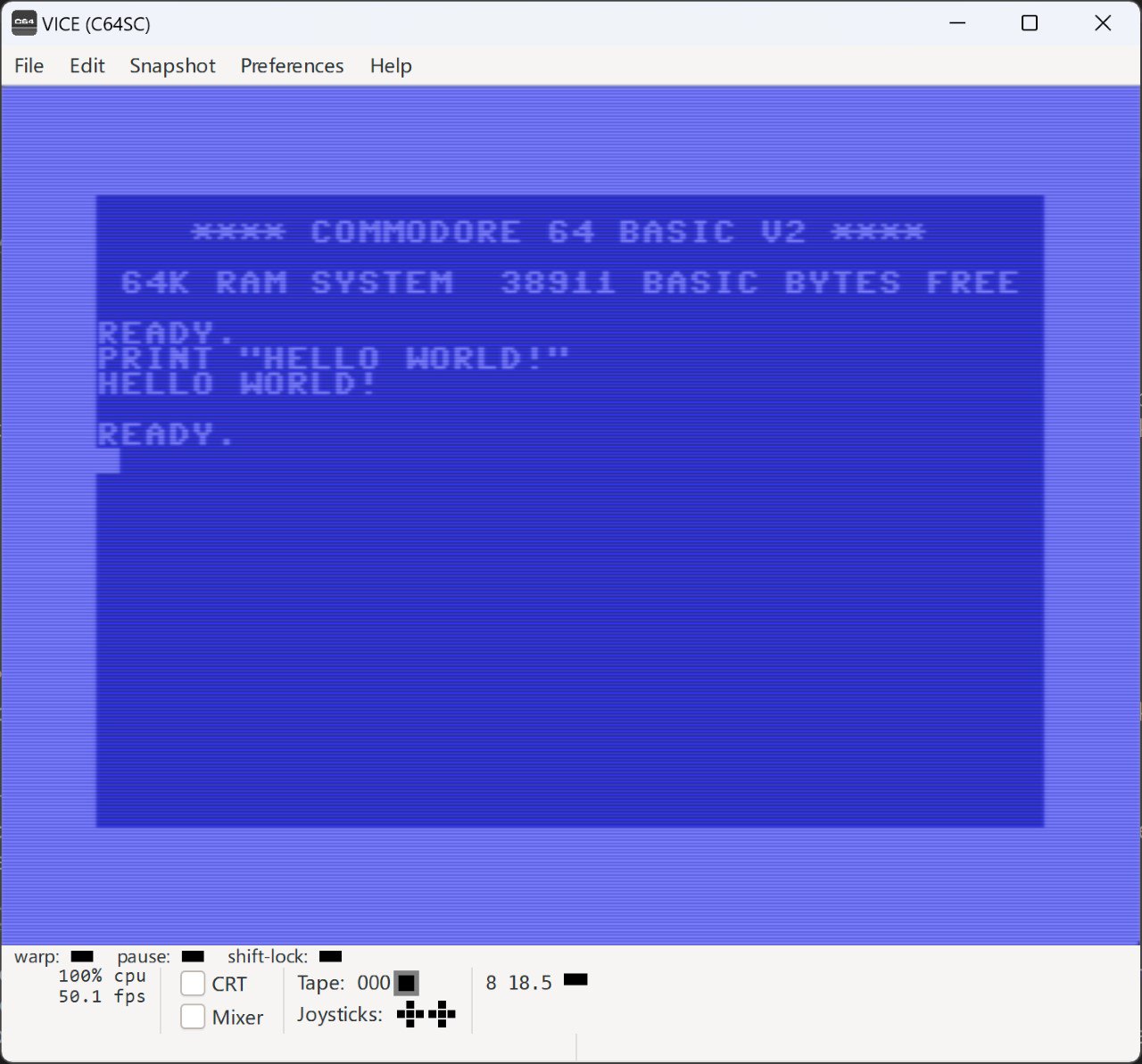 闲聊：古董电脑 Commodore 64 模拟器 (VICE) 体验
