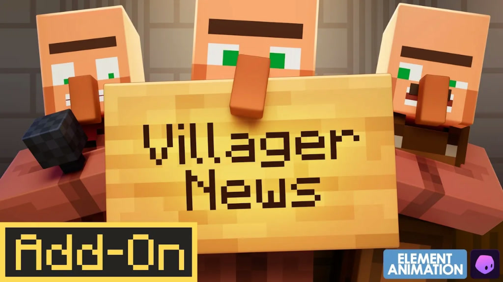 Minecraft 玩家与村民的语言障碍彻底打通！Villager News 1.0 官方 Add-On 个人汉化版发布