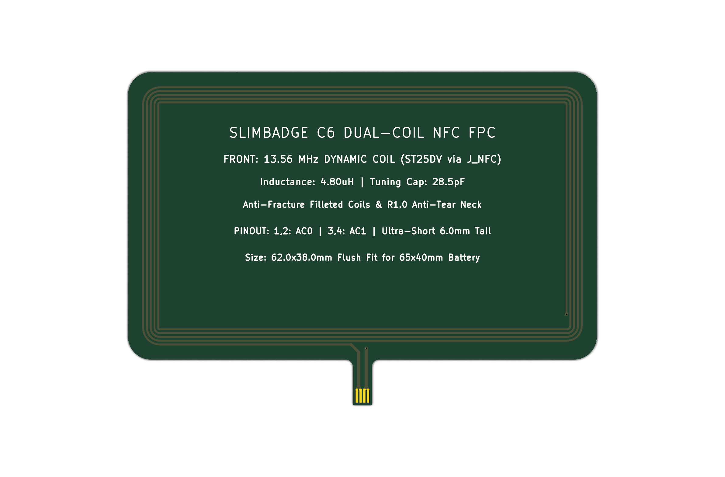 有源 NFC 专用柔性天线 FPC 3D模型