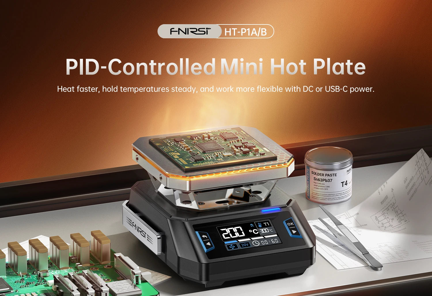 FNIRSI HT-P1B 数显迷你加热台