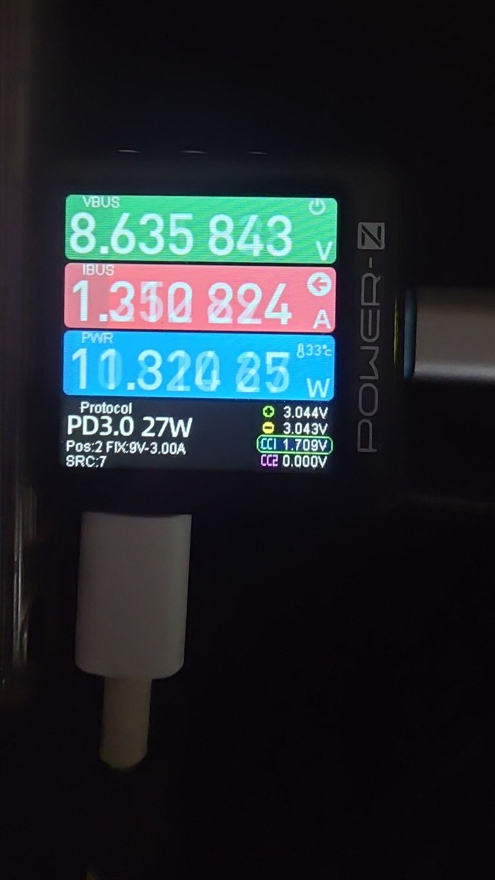 CC700 接入手机时默认握手 Fixed 9V 3A 固定档位未激活 PPS